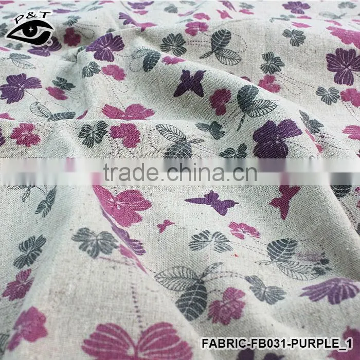 1.50m Fresh Style Flower Design Canvas Fabric Linen/Cotton Fabric Zakka Patchwork Fabric