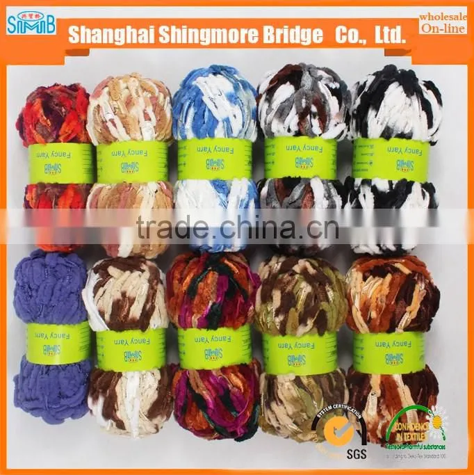 2016 chinese popular colourful polyester fdy yarn with 50g ball for knitting by hand