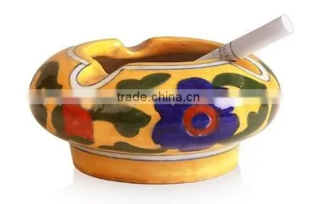 Royal Vintage Handmade Blue Pottery Ash Trays
