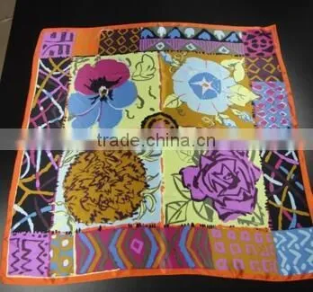 OEM Print Silk Scarf For Women Promotion & Premium Scarf Silk Scarf new design scarf Poly Scarf & Cashmere Scarf