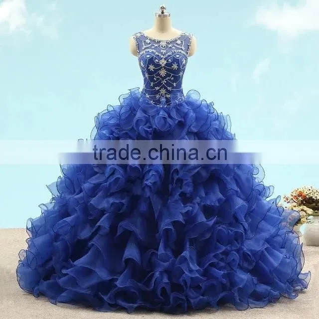 2017 New Style Quinceanera gowns Sheath Sweetheart tulle with beading long formal Quinceanera Party Prom Dress