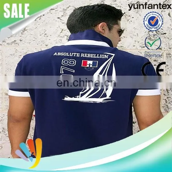 2017 latest new fashion blue and red emb shirt
