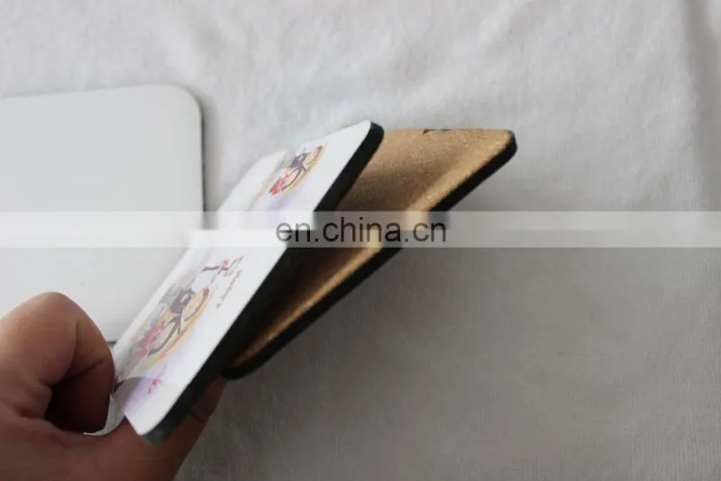 sublimation wood tea coaster with pearlescent tea cup coaster hardwood coffee cup mats