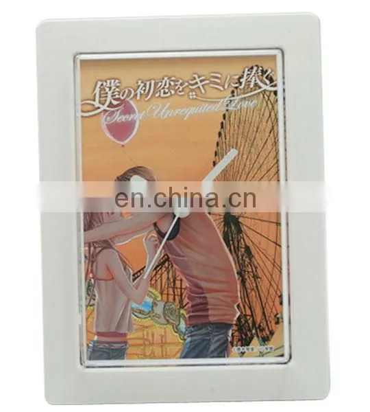 (HC2607) clip plastic unique desk clock with photo frame carbon bicycle frame china