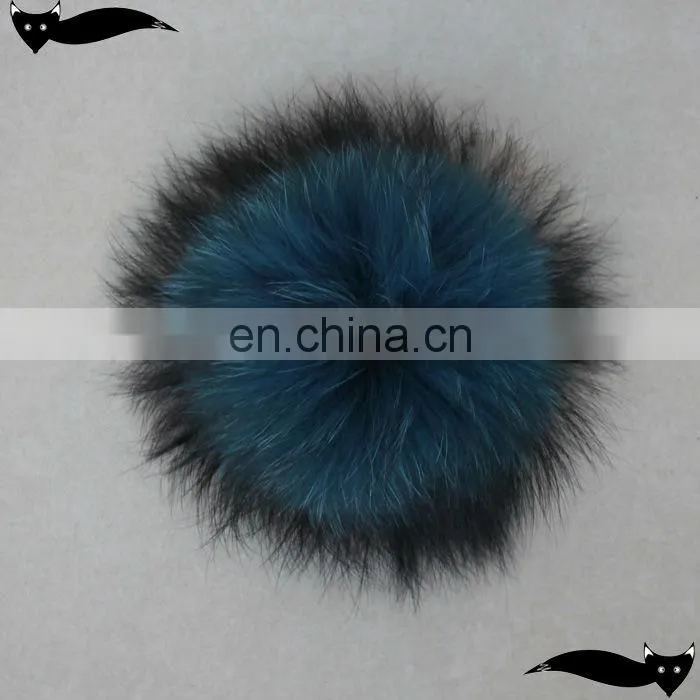 Genuine ocean depths 14cm raccoon fur balls for hats
