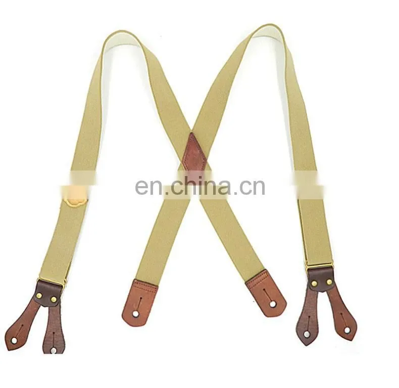 Wholesale The first layer leather straps suspenders