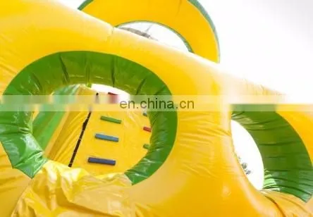 HI Professional factory top grade inflatable obstacles castle giant tunnel inflatable obstacle course