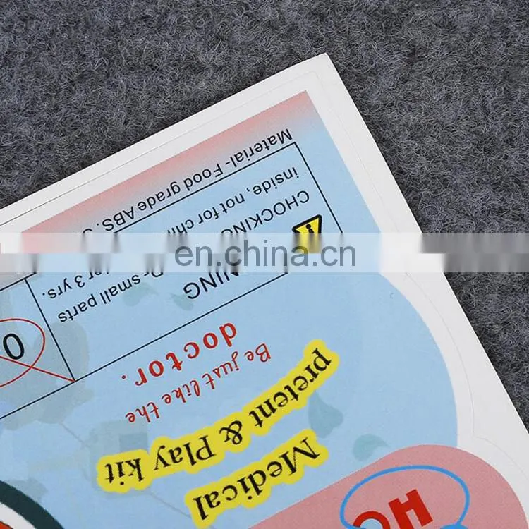 Wholesale customized colorful printing piece cut paper self adhesive stickers for hospital medical label