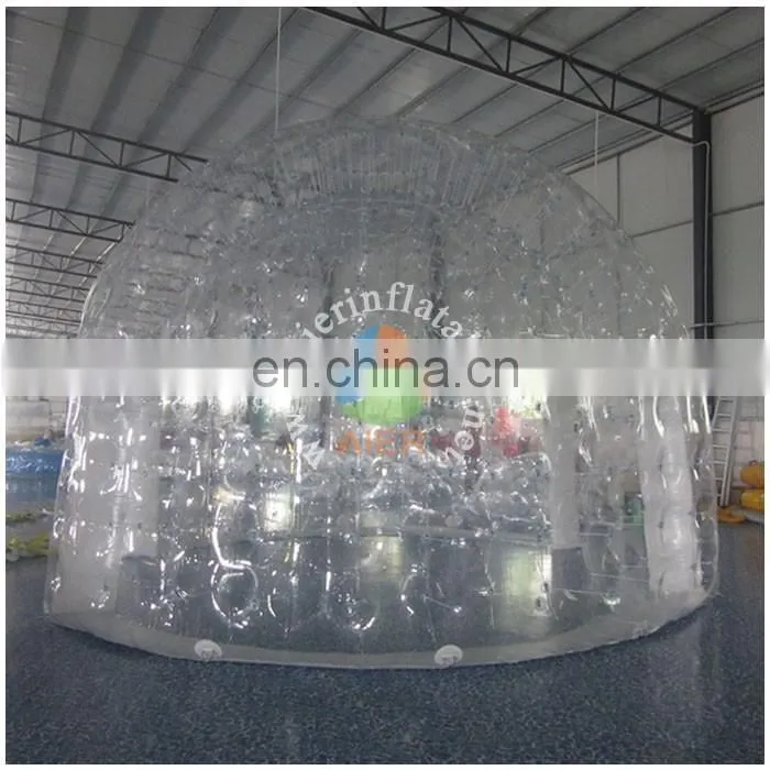 5m Diameter cheap colourless inflatable dome tent for sale