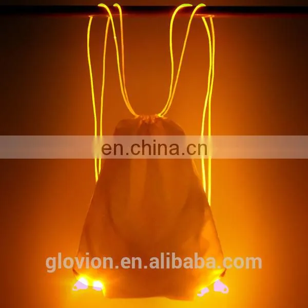 Glovion outdoor flashing bag colorful sport bags led backpack