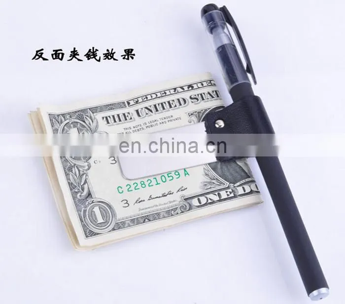 Die cut technique customized logo Style custom gold money clip