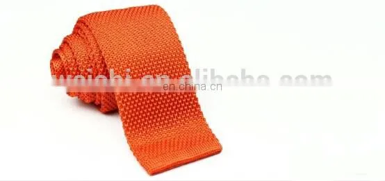silk solid color knit tie for men