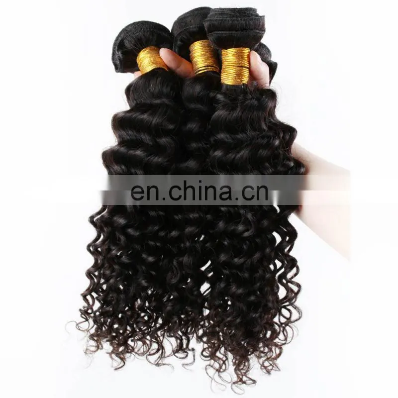 Cheap straight hair weave Deep curl brazillian human hair