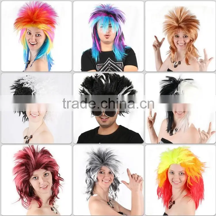 pink festival party hair wig hat for adults