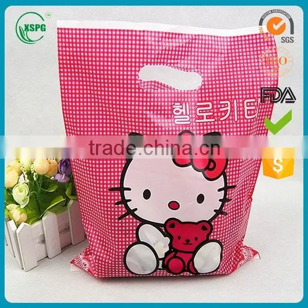 Cute Cartoon Ldpe Bag Printed with Die Cut Handle for Shopping