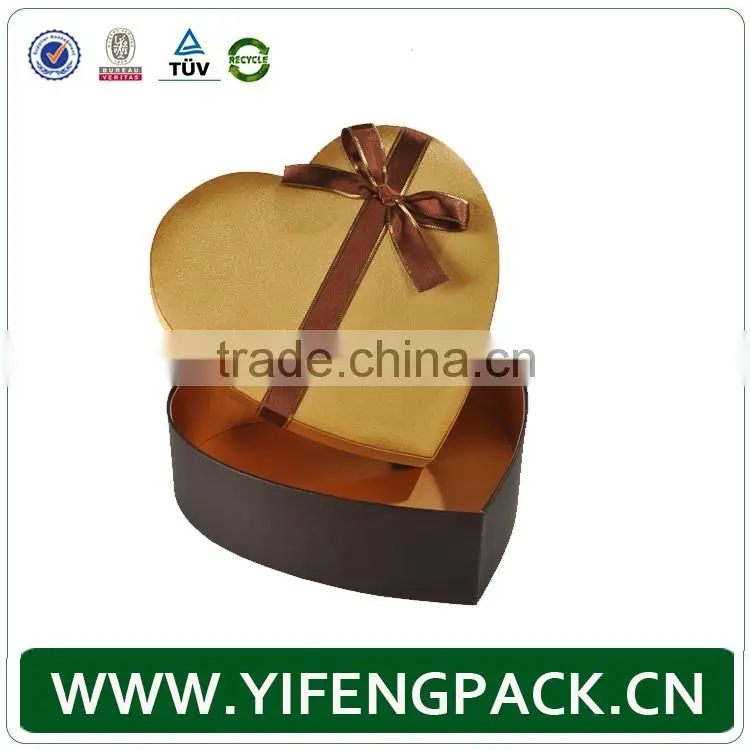 wholesale custom storage distribution kraft paper gift heart shaped packaging chocolate box