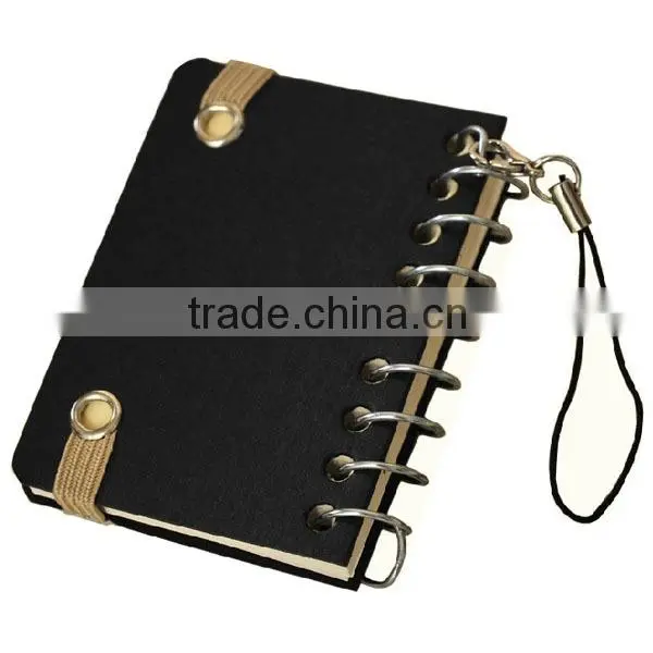 eco-friendly high qulaity mini notebook Multicolor cover key portable spiral notebook