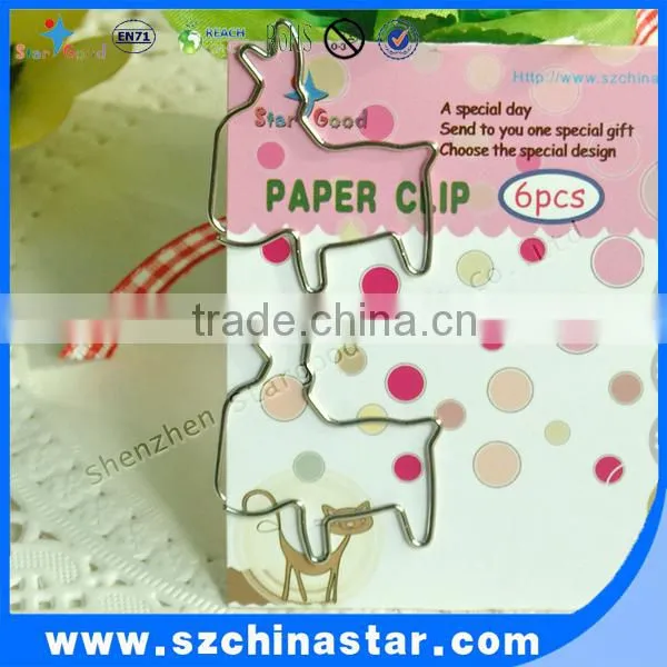 Professional factory manufacturer shape paper clip orange color