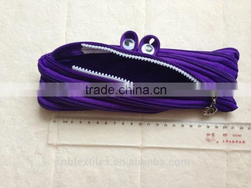 Zipper pouch,one long zipper bag