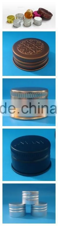 D81.5*13MM aluminum cap/ nature color dried tea metal screw cap/ aluminum cap for PET bottle