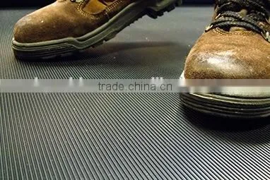 Fine ribbed type anti-slip colorful rubber mat for parking