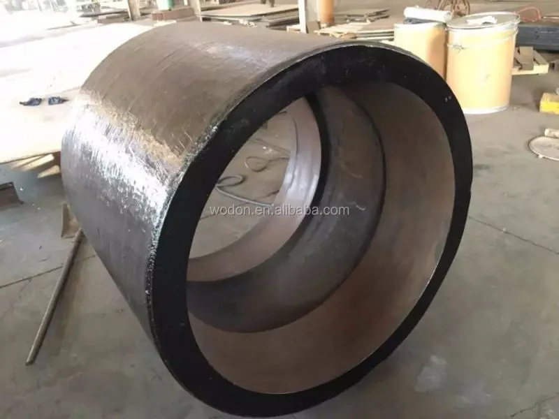 Wodon wear resistant bimetal pipe and fitting with chrome carbide coated harden pipe