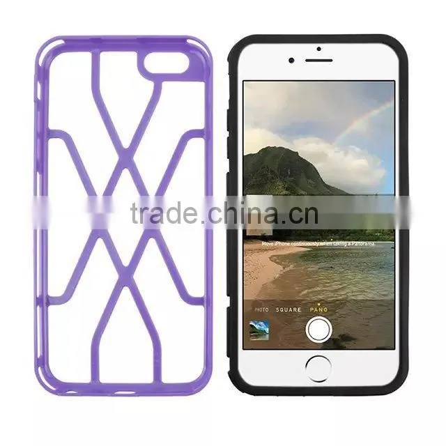 2 in 1 For Apple iphone 6 plus 5.5" silicone CASE