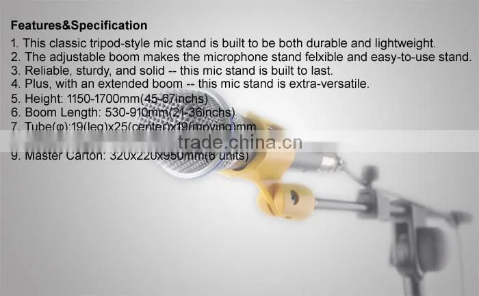 Professional Stage Tripod Microphone Stand MS588BL