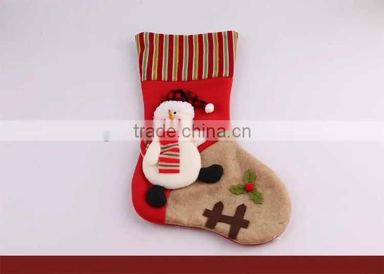Hot Sale Animal Head Plush Christmas Stocking China Wholesale Christmas Ornament