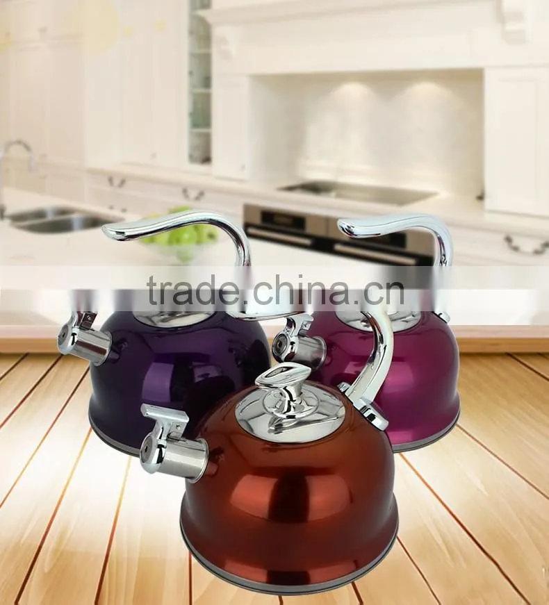 modern design stainless steel ball shape whistling kettle/ water pitcher/ teapot