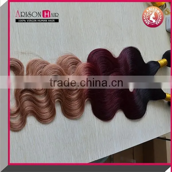 3 Tone Color Ombre Hair Brazilian Virgin Hair Bundles