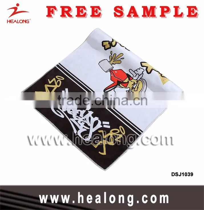 Sublimation Customized Logo Gym Sport Personalized Cleaning Cartoon Towel Design