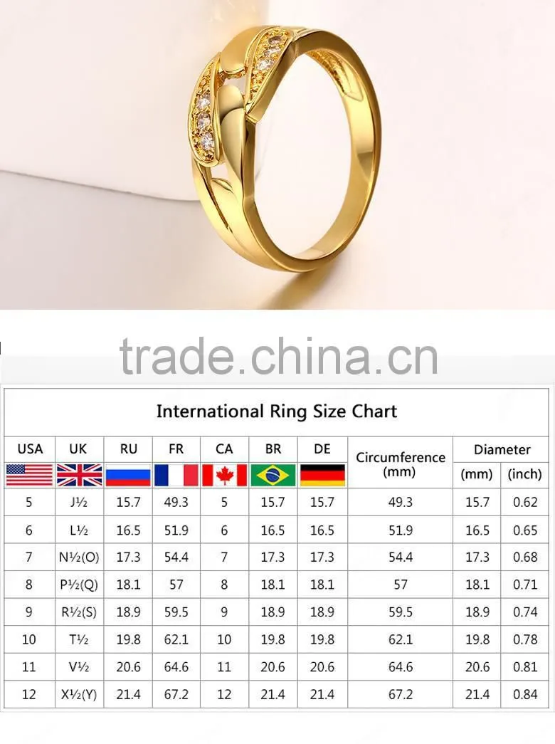 New hong kong gold plated jewelry wedding ring wholesale
