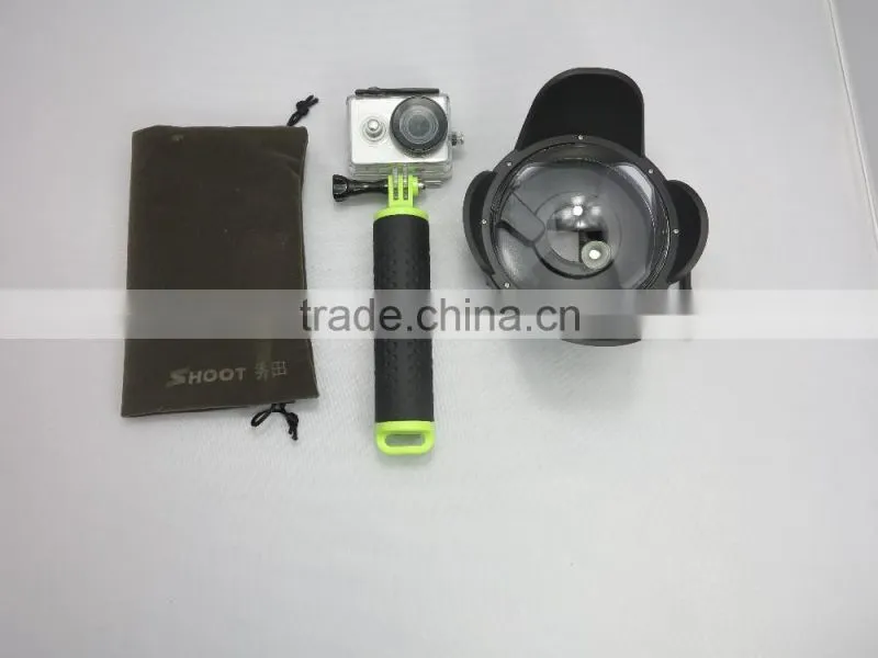 Diving dome port/waterproof dome for xiaomi yi sport camera /xiaomi yi