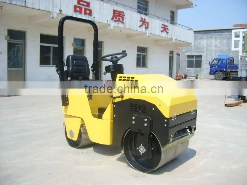 mini rollers,vibratory,ride-on double drum road compactor,Japan engine and bearing 9HP,CE certification