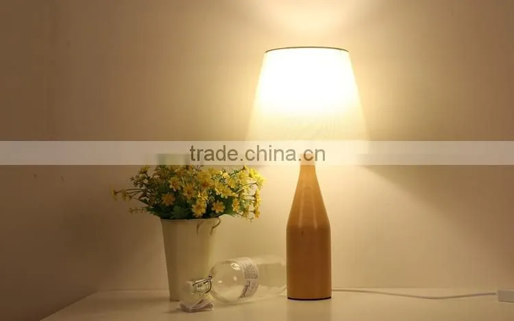 LED Wood table Light JK-879-15 LED Wood table lamp E14 Bulbs New design Modern Bedroom Hot sale Nature Wood Table Lamp
