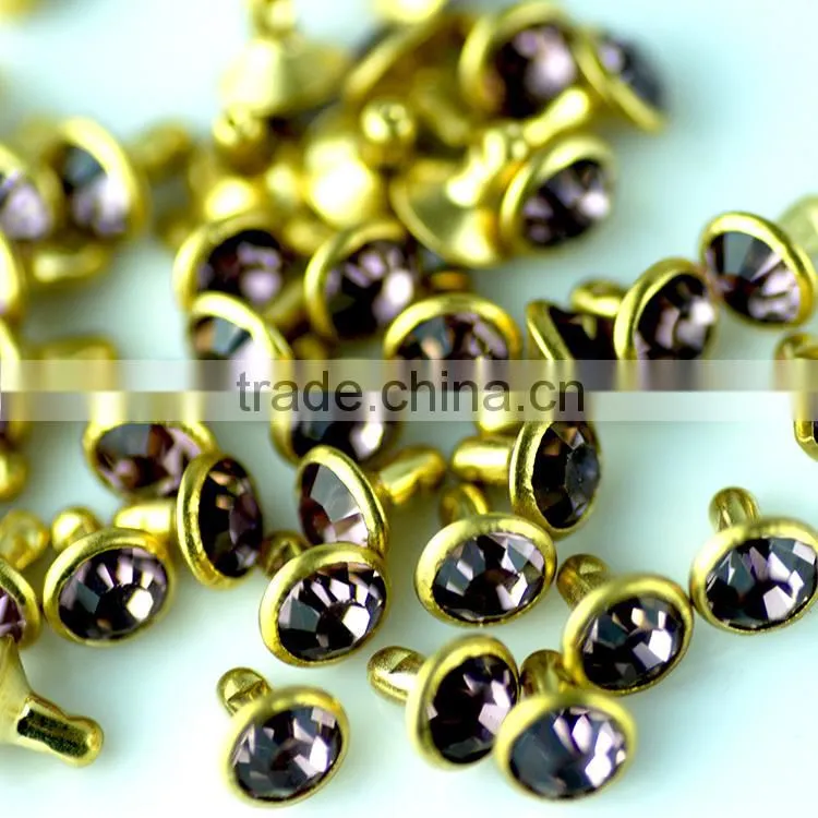 High quallity strass crystal rhinestone rivet for leather