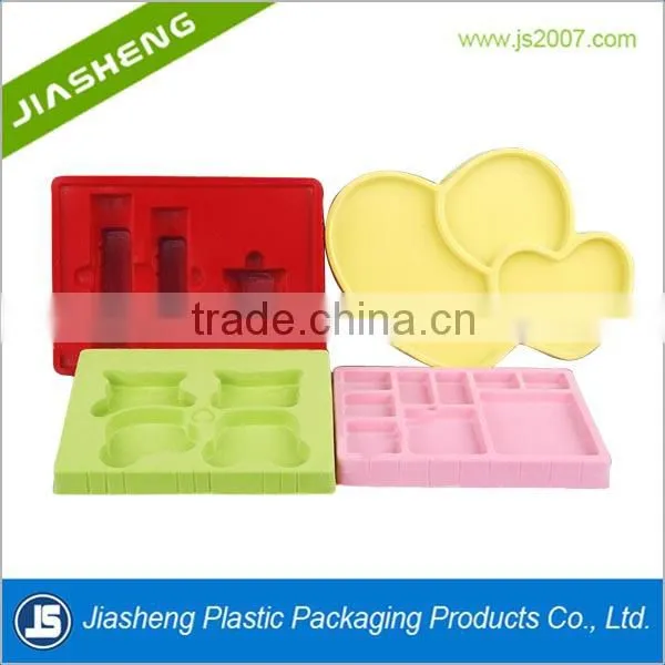 Plastic Cosmetic Packaging PS Flocked Tray
