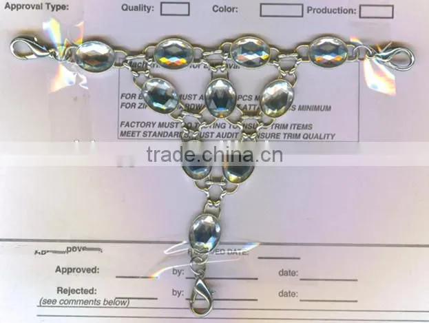 New Arrive Fancy Metal Rhinestone Detachable Collar -- H1412060