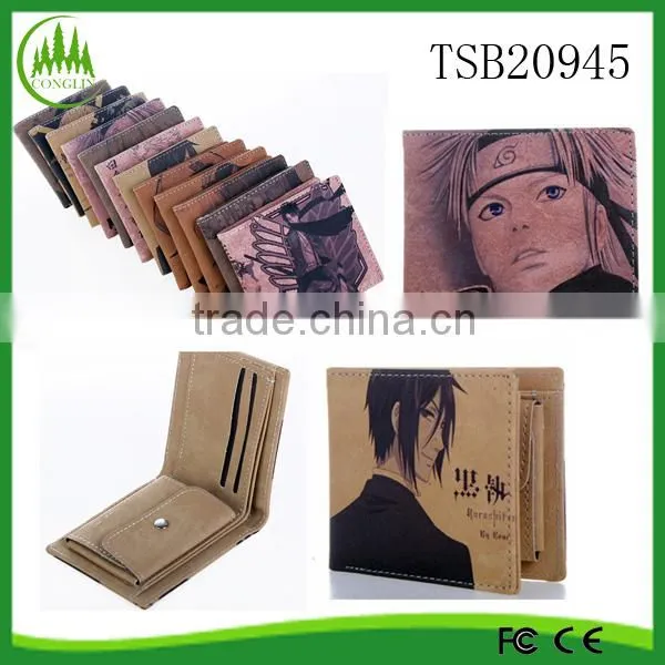 Men Boy Canvas Tri-Fold Wallet Travel Sports Kids Holiday Plain Coin Tri-Fold Wallet