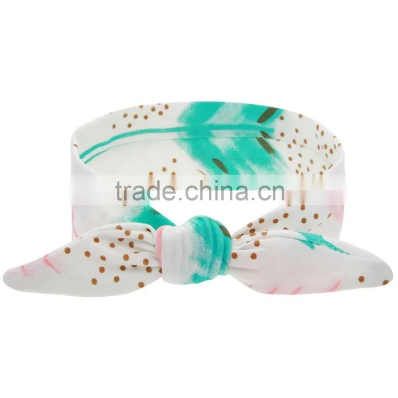 Hot-sales Baby floral Headband Infant Headband Toddler turban Headband cotton kids knotted headband wh-1750