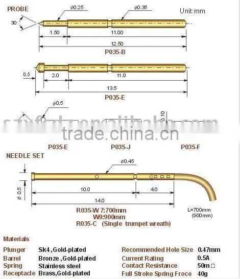hot high quality pcb testing probes needle