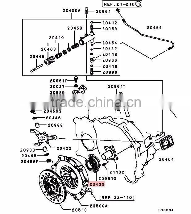 Clutch Release Bearing For Mitsubishi Lancer CT9A K77T K97W Pajero Montero V25 V98W 4M40 MR145619