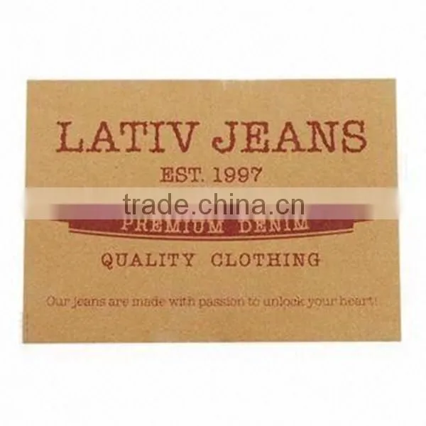 high quality custom genuine leather label