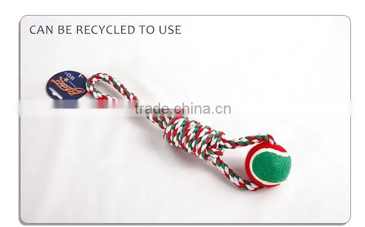 professional durable pastel cotton rope toy for ball dog chew toy