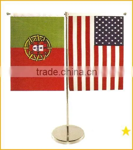 High Quality flag for table top flags Desk flag with metal pole and base