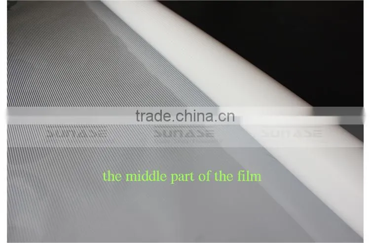 Decorative PET White Perpendicular Stripe Gradation Window Film Similar to 3M Window Film