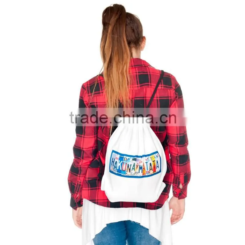 China Supplier Hot Sale Custom 3D Print Cheap Small Drawstring Bag