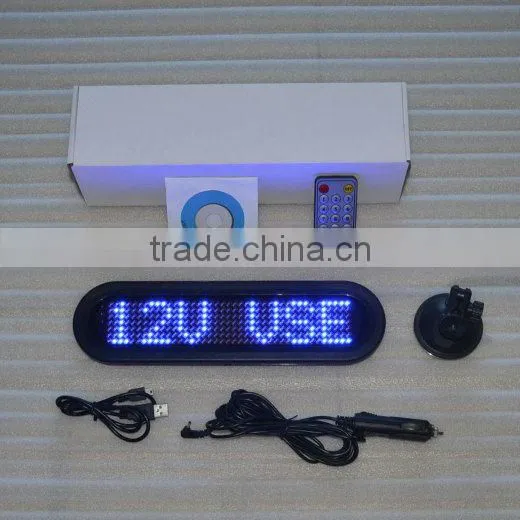 12v led car message sign led moving scrolling message display screen board by remote control
