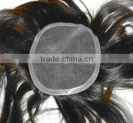 Alibaba China natural human hair men's toupee custom-made, men toupee hair, human hair toupee